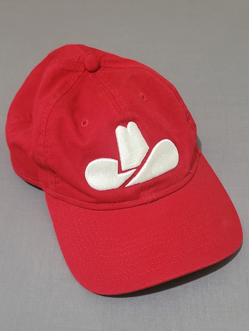 New Era Red Baseball Cap with White Embroidered Logo